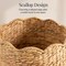 Best Choice Products Scalloped Large Round Laundry Hamper, Handwoven Laundry Basket & Organizer